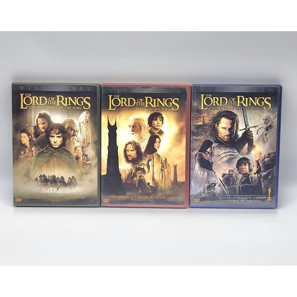 Lord of the Rings Trilogy DVD Lot Fellowship Two Towers Return of the King